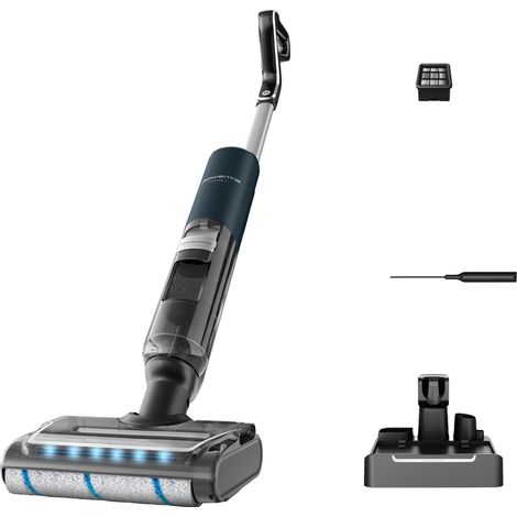 Aspirateur laveur Rowenta X-CLEAN 7 bleu foncé et chrome (1/5)