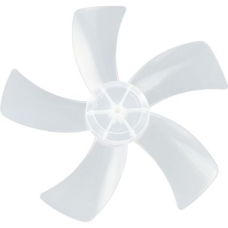 Pala di ricambio per ventilatore a piantana da 12 pollici - Design a cinque pale in plastica - Silenziosa - Facile da pulire (bianca) (1/5)