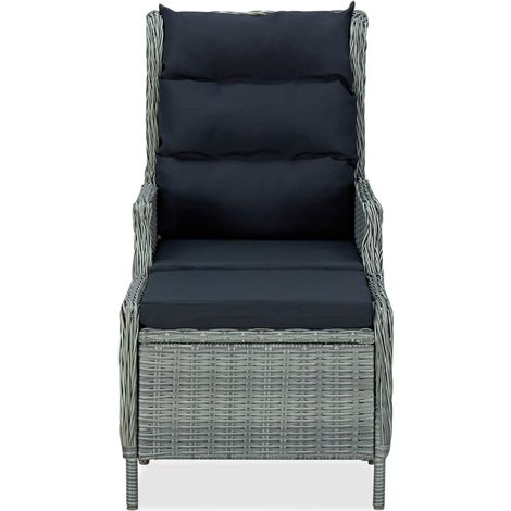 Maison Exclusive - Verstellbarer Gartensessel mit Fußhocker Poly