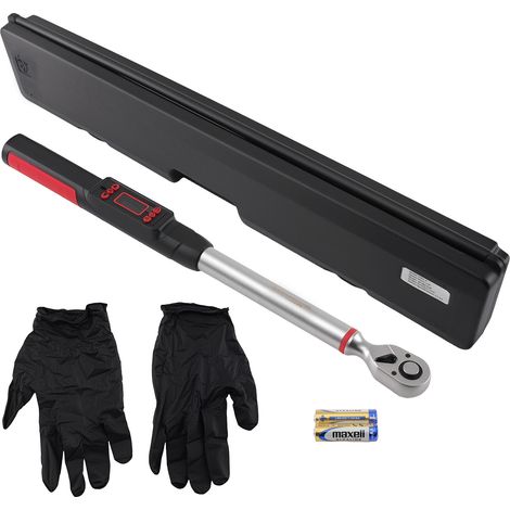 1/2" Digital Torque Wrench 20-200Nm CrV 72-Tooth Reversible Ratchet Workshop (1/4)