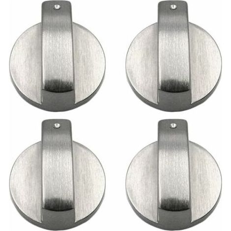 Lot de 4 boutons de cuisinière à gaz en alliage de zinc – Dimensions 6mm – Résistance à la friction – Design moderne pour cuisine (1/4)