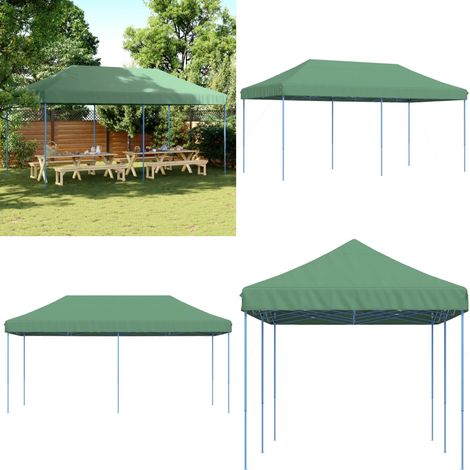 Tente de réception pliable escamotable vert 580x292x315 cm - Tents Gazebos - Abri Jardin - Tente Événement - Tente Extérieure - Structure Exterieure - Home & Living (1/5)