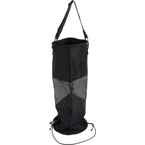 Sac Poubelle de Bateau en Maille de Nylon Conteneur à ordures de Bateau Portable réutilisable avec lanière pour Le Bord de mer extérieur (Noire) (1/5)