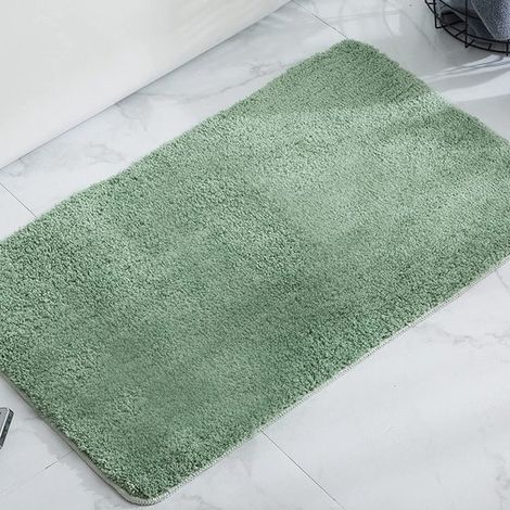 Rutschfeste Badematte – weiche Mikrofaser-Duschmatte – 1 Stück – grün – 60 x 90 cm (1/5)