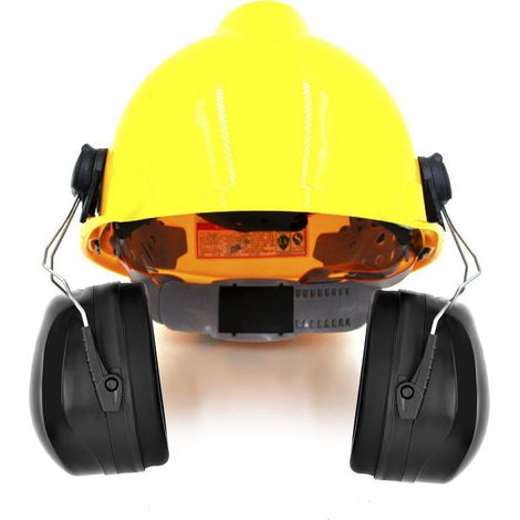Protection Auditive Réutilisable avec Clip pour Casque de Chantier - Bouchons Anti-Bruit (1/4)