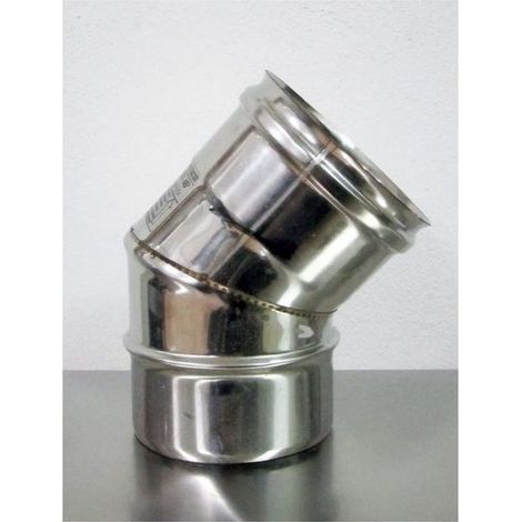 Curva 45° monoparete acero inoxidable Ø100 mm AISI 304