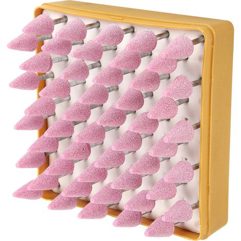 50 Pièces Meules Coniques en Céramique d'Oxyde d'Aluminium pour Outil Rotatif, Accessoires de Ponçage et de Meulage (1/5)