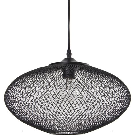 Suspension élégante métal noir pour ambiance cosy - Noir mat (1/5)