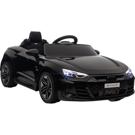Elektrisches Kinderauto Audi mit Sicherheitsgurt, Fernbedienung und Licht, schwarz (1/4)