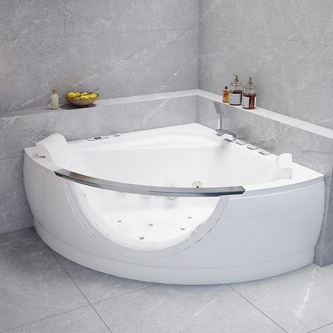 Bagno Italia Vasca da bagno angolare idromassaggio 140x140cm doppia pompa ad aria e ad acqua collegamento bluetooth (1/5)