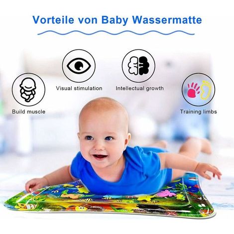 VURAHOME - Tapis d'Eau Bébé, Tapis d'eau Gonflable, Jouet Bebe Tapis Eau, Centre de Jeux d'Activités Amusantes, Stimulation de La Croissance de Bébé (70 cm 50 cm) (1/4)