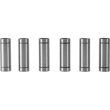LM8LUU Rodamientos de bolas de movimiento lineal de larga duración - Juego de 6 para varillas de 8 mm, piezas de impresoras 3D CNC, proyectos de hobby (1/5)
