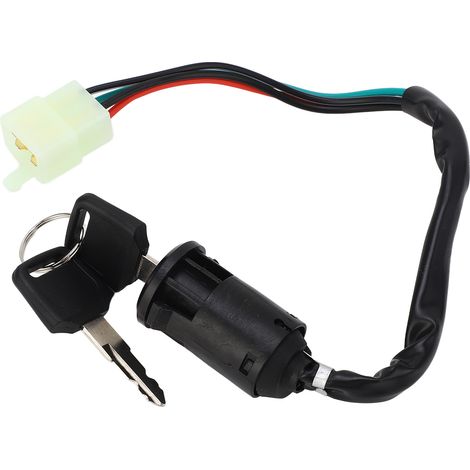 Interrupteur à clé d'allumage à 4 broches, système d'allumage sensible et durable avec 2 clés pour quad, VTT et kart. (1/5)