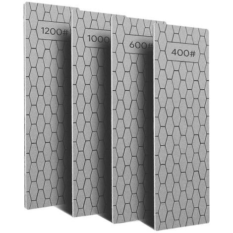 Lot de 4 plaques diamantées aiguisage professionnel, pierre à aiguiser diamantée durable (1/5)