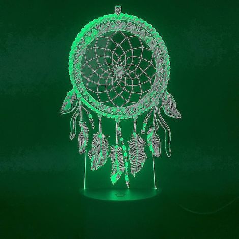 Lampe de chevet LED 3D attrape-rêves à changement de couleur (1/2)