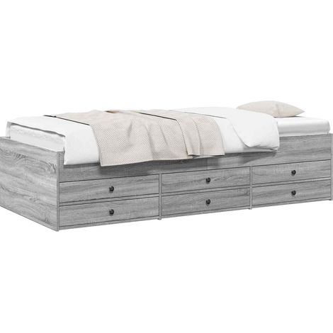 Maison Exclusive - Telaio del letto con storage Sonoma grigio 80 x 200 cm (1/5)