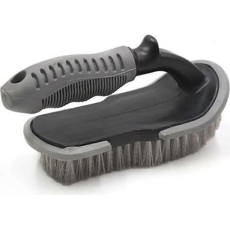 Brosse de nettoyage à manche en plastique pour tapis, chaises et chaises, idéale pour la maison et la voiture. (1/3)