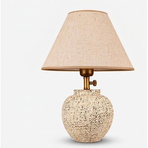 Tischlampe aus Keramik mit Stoffschirm Bruma (1/3)