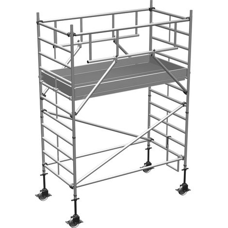ZARGES Multitower S-PLUS 2T - Fahrgerüst Ausleger Arbeitshöhe 4.45 m 2.45 m + Plattform 1.20 m x 1.80 m (1/5)