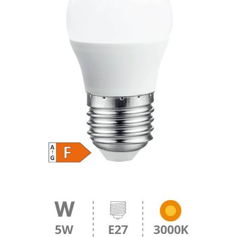 Bombilla LED esférica 5W E27 3000K 24V (1/3)