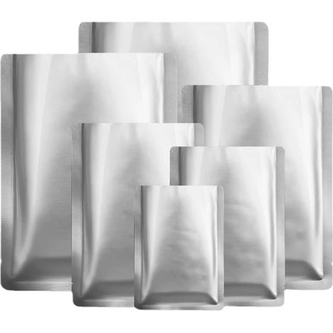 Mylar Bags 25 x 35 cm, Pack of 40, Silver, Reusable, Mylar and PET with PE layer, Heat Seal, Ideal for Long Term Food Preservation (1/5)