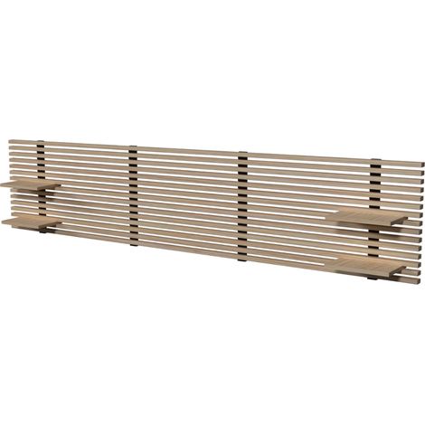 Tête de lit en pin avec étagères, L.250 x H.56 cm x P.21 cm (1/5)