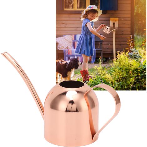 Gartengießkanne, Gießkanne für den Gartenbau, roségoldene Gießkanne zum Gießen von Blumen und Pflanzen (1/5)
