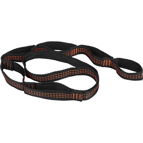 Sangle d'extension pour hamac et yoga aérien, 6 boucles, 1 mètre, idéale camping extérieur (Orange) (1/5)