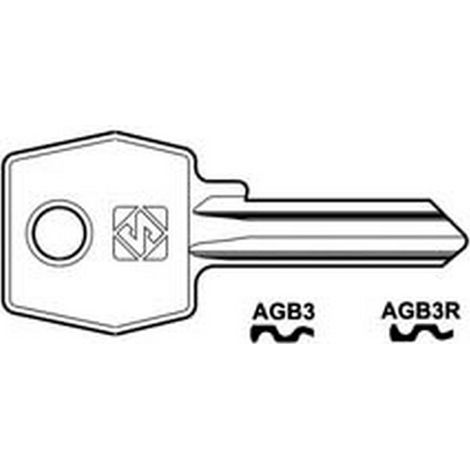 10PZ CHIAVI PER CILINDRI AGB 5 SPINE PICCOLE - AGB3 DX