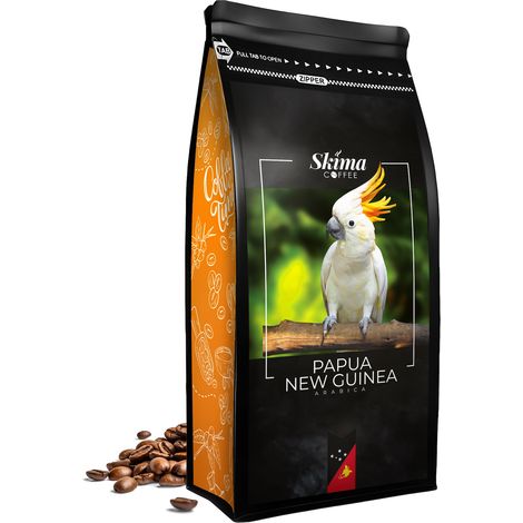 Chicchi di caffè 1 kg Papua Nuova Guinea 100% Arabica Fresco per macchina da espresso + omaggio (1/5)