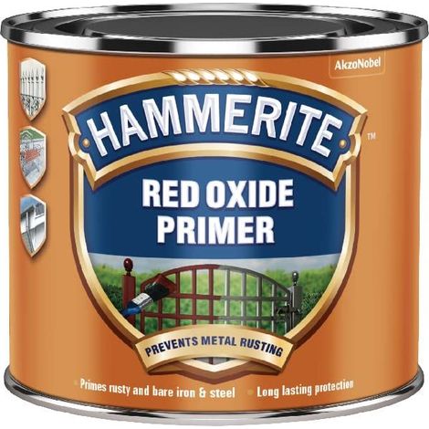 Hammerite Red Oxide Metal Primer - 250ml, Rust-Preventive, Suitable for Metal Surfaces (1/5)