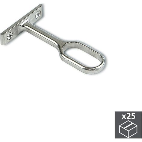 Supporto centrale per barra appendiabiti da armadio, Zama, Nichelato, 25 pezzi 7062507 EMUCA (1/5)