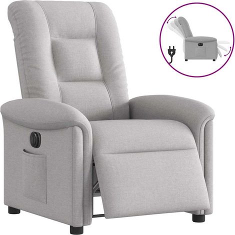 Fauteuil inclinable électrique-Chaise de relaxation-Fauteuil Relax gris nuage tissu 176565 (1/5)