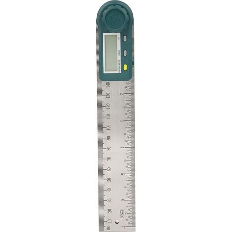 Numérique Angle Finder, rapporteur numérique 2 en 1, Outil de Mesure de l'angle de la jauge goniomètre en Acier Inoxydable 0-200mm/7 Pouces pour charpentiers, menuisiers, fabricateurs (1/5)