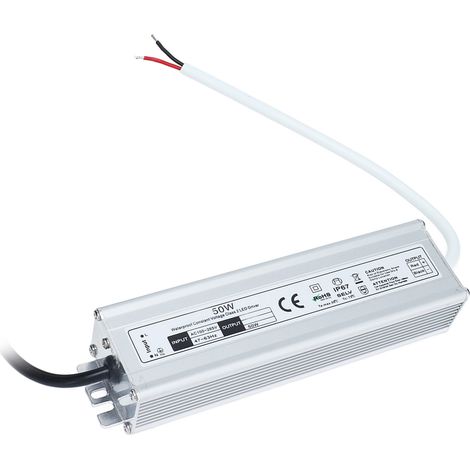 12V 50W IP67 Wasserdichtes LED-Netzteil, Transformator für LED-Streifen, EU-Stecker, AC100-265V Eingang, 12-Volt-Konverter für Lichtleisten (1/5)
