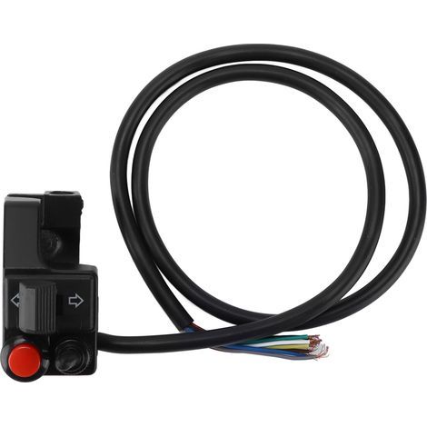 22mm Moto Gauche Guidon 7/8 Pouce Interrupteur 3-en-1 Klaxon Clignotant Phare Bouton Poussoir (1/5)