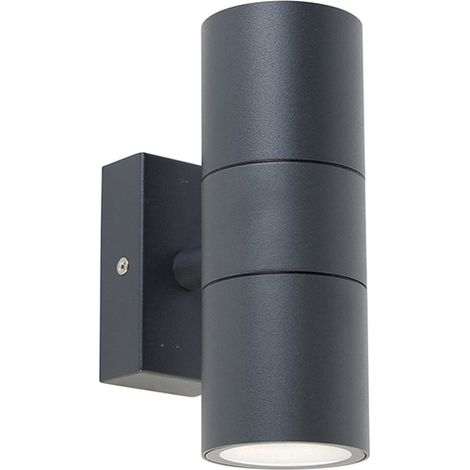 Outdoor Wall Light Dark Grey 2-Light IP44 - Duo