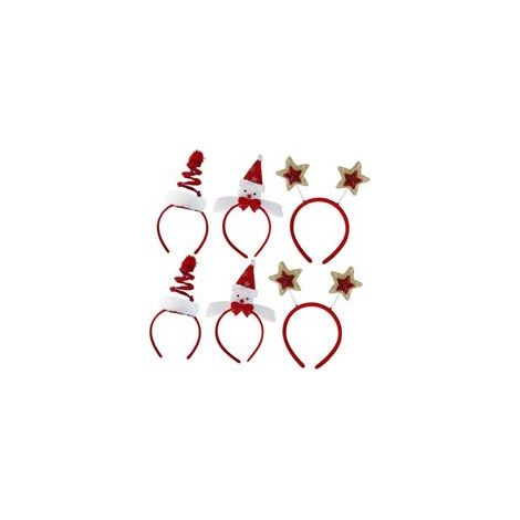 6 Pièces Serre-tête de Noël Lot Sapin Étoile Bonhomme de Noël Accessoires pour Cheveux