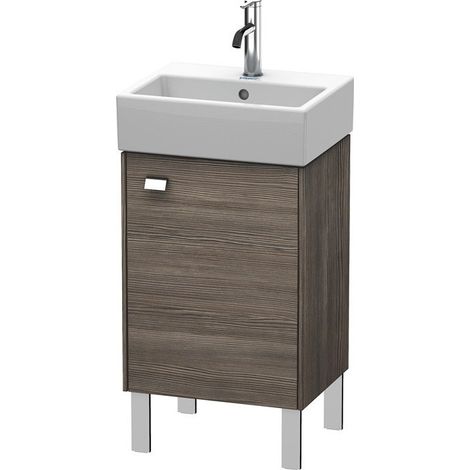 Mobiletto Duravit Brioso Vanity da 43,4,0 x 33,9 cm, 1 anta, a destra, 1 ripiano in vetro, per lavabo Vero Air 072445, Colore (anteriore/corpo): Pine Terra decor, maniglia cromata - BR4430R1051