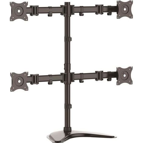 StarTech.com ARMBARQUAD supporto da tavolo per Tv a schermo piatto 68,6 cm (27") Nero Scrivania (1/4)