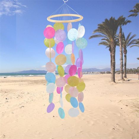 Attrape-rêves carillon avec coquillages, macramé, déco bohème, fait main