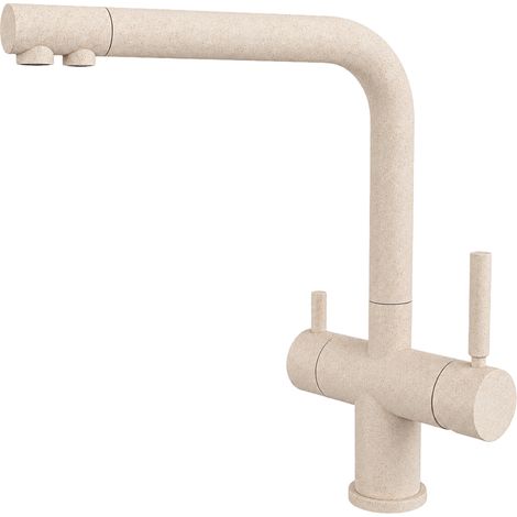 Rubinetto da cucina 4 vie Shurity 424 Acciaio Inox 3/8” Granito Avena (1/2)