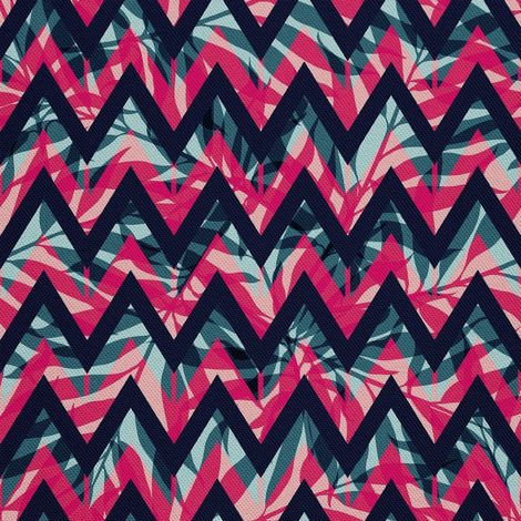 Tela decorativa para exteriores Oxford - Estampado de hojas en zigzag I DX173 (1/5)