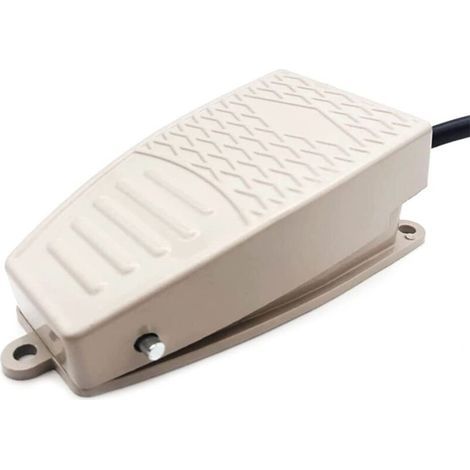 Interruttore a pedale, 380 V CA / 220 V CC, normalmente aperto, con alloggiamento in alluminio, momentaneo, per macchine utensili (1/5)