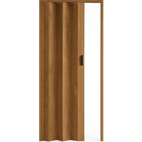 Noce Venato Premium Porta a Soffietto Magnetica Scorrevole
