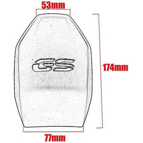 Coussin de protection réservoir moto - Plastique ABS et caoutchouc Protection esthétique - Moto BMW - R1200GS R1250GS (1/4)