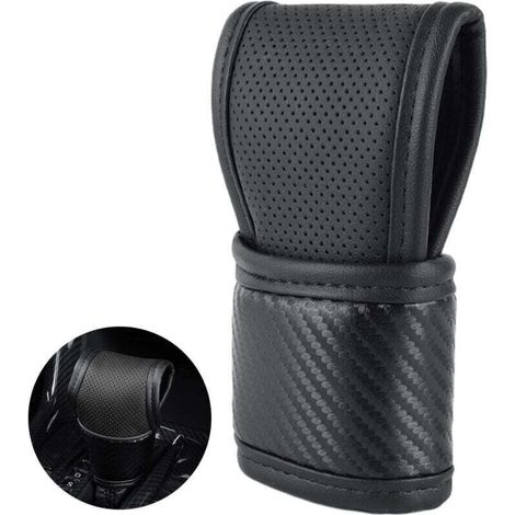 Housse de Levier de Vitesse de Voiture en Cuir Couverture de Pommeau Couvre Levier Manette Protection Universelle Poussière Couverture de Changement pour Voitures, SUV, Camions (Noir) (1/4)