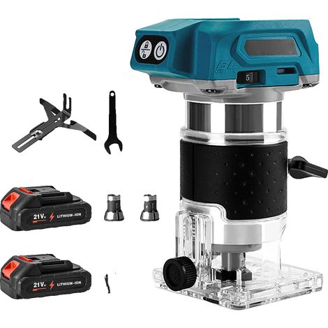 Défonceuse, Moteur Sans Balais, Réglages de Vitesse Ajustables, Avec 2XBattery (1/2)