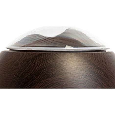 100-ml-Aroma-Diffusor, geräuscharm, stabil, ansprechendes Design, USB-Aroma-Luftbefeuchter für Auto, Schlafzimmer, dunkle Holzmaserung (1/5)