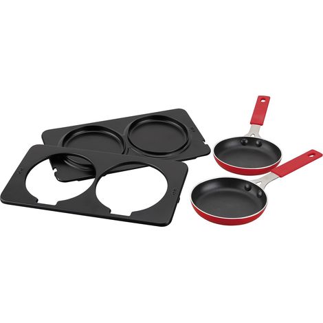 Accesorio Jata AC266: dos sartenes y placas de parrilla, 0 W, negro y rojo (1/3)